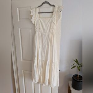 Madewell Cream Midi Dress